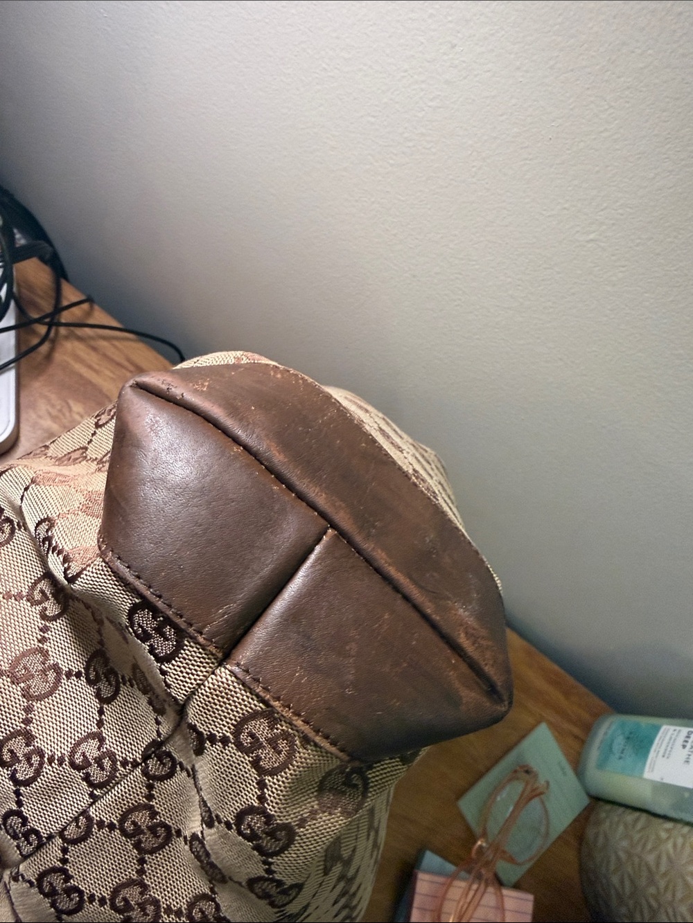 Gucci Beige and Brown GG Canvas Messenger Bag - Picture 6 of 13